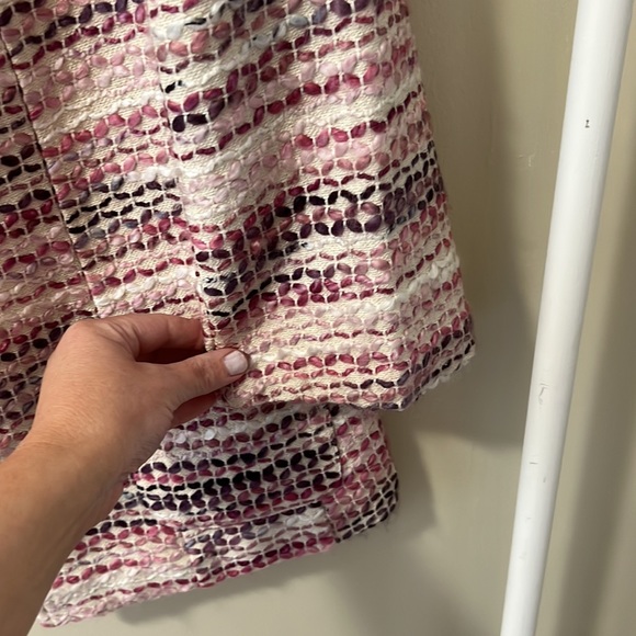 Cold water Creek Pink and Cream, Multi Blazer, 3/4 Sleeve, NWT, Womens 12p - Picture 7 of 9